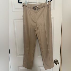 Jonathan Simkhai Cream Leather Pants